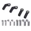 4Pcs RC Car Ball Joint for 1/10 Model Car M4 Metal CW Positive Thread 7.0 Tool 2 Curved 2 Straight