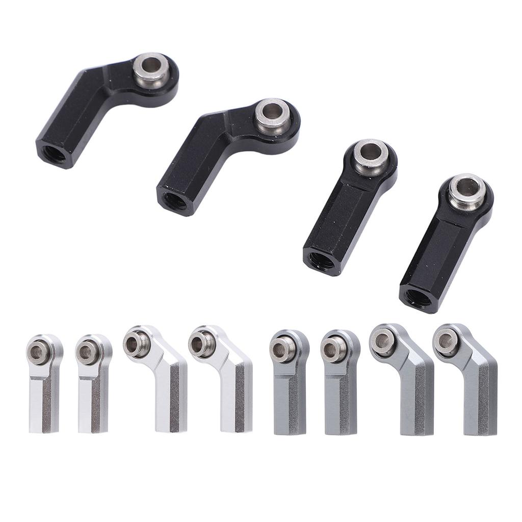 4Pcs RC Car Ball Joint for 1/10 Model Car M4 Metal CW Positive Thread 7.0 Tool 2 Curved 2 Straight