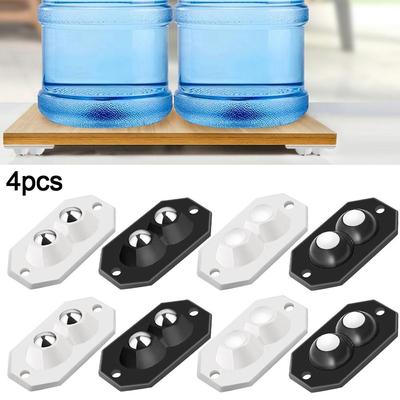 4Pcs Steel Ball Swivel Wheels Self Adhesive Universal Ball Pulley Swivel Rollers Mute Steel Ball Pulleys for Storage Wheels