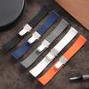 Silicone Rubber Watch Strap Quick Release Band for Seiko Watch Deployment Buckle 18mm 20mm 22mm 24mm Universal Replacement Strap