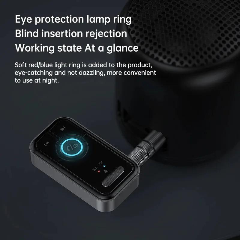 Adapter Bluetooth 6.0 Bezprzewodowy Nadajnik Odbiornik Audio do Samochodu Muzyki Słuchawek Głośnika Adapter Audio AUX z Gniazdem 3,5 mm