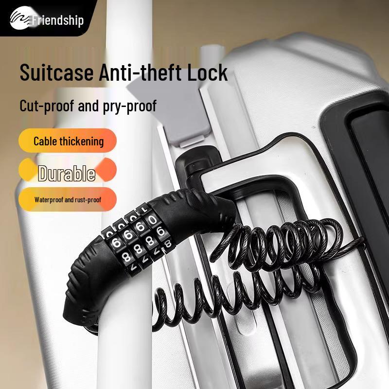 

Противоугонная дорожная цепь-замок для багажа в европейских поездах Helmet Combination Lock - Cable