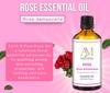 Aadi Mool Rose Essential Oil | Pure & Natural Rose Oil for Skin Care, Face, Hair & Aromatherapy | Rose Oil for Diffuser, Massage, Bath, DIY Skinc