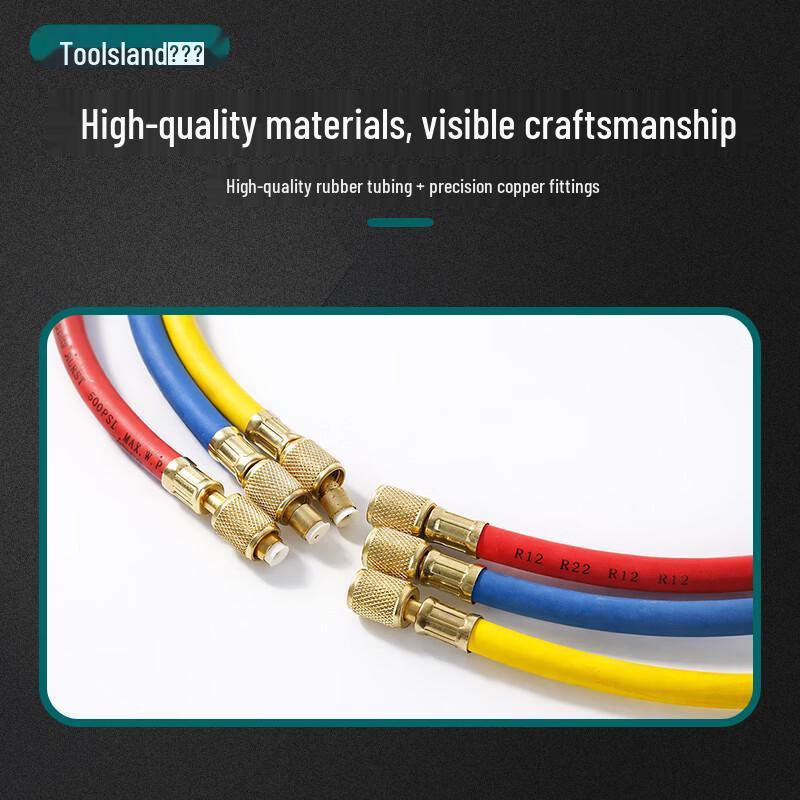 Toolsland 3-Meter AC Refrigerant Charging Hose