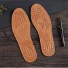 Fashion 2pc Cowhide Leather Insole for Shoes Men Boots Shoe Inserts Soft Breathable Deodorant Anti-slip Template Shock Absorbing Insoles