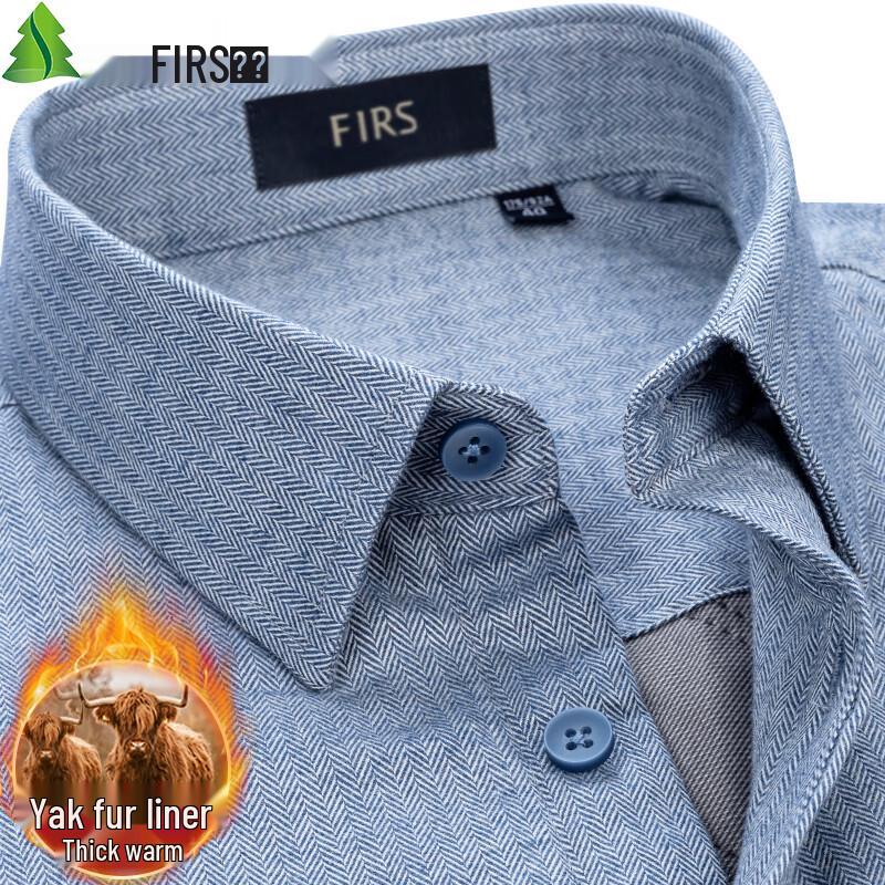 

Мужская теплая фланелевая рубашка FIRS с подкладкой из яка 40