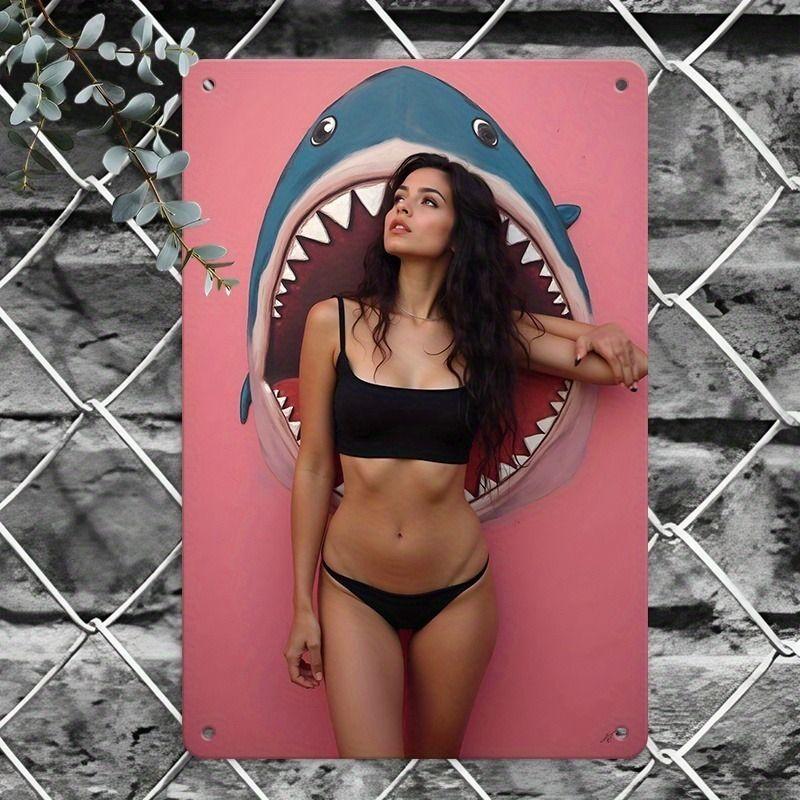 Retro Metal Sign Sexy Girl Wall Art Decor 20x30 cm