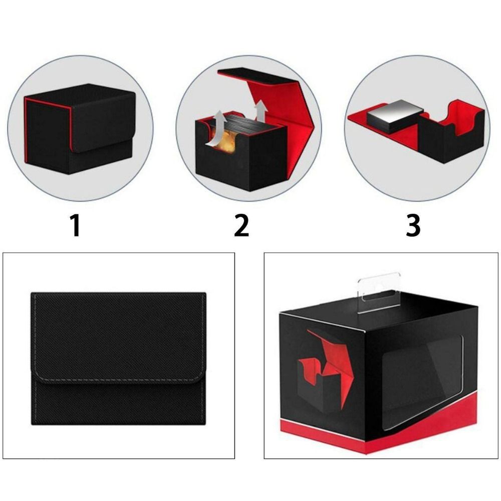 Flip Cover Trading Card Deck Box Magnetic Game Cards Storage Box Gathering Card