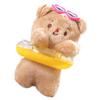 Cute Bear Swimming Ring Charm keyring Plush Keychain Accessory Animal Pendant Key Chain Personalized Bag Accessory