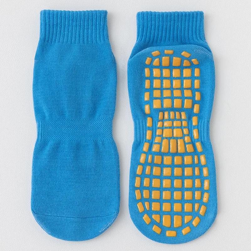 5 Pairs Anti Slip Socks Children's Playground Trampoline Socks Baby Early Education Floor Socks Adult Mid Tube Yoga Socks