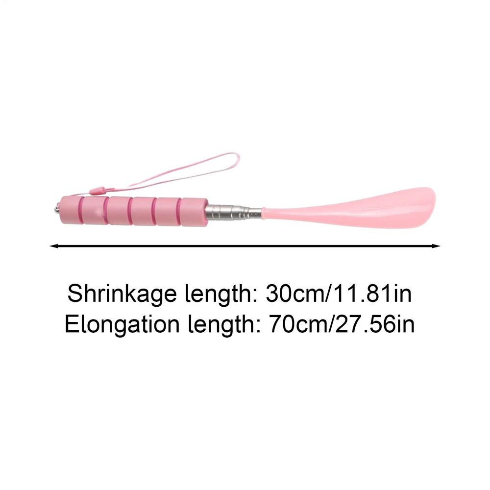 Retractable Shoe Horns Lazy Shoe Helper Long Handle Alloy Shoes Lifter Non-slip Shoehorn Adjustable Seniors Shoe Spoon Accessory