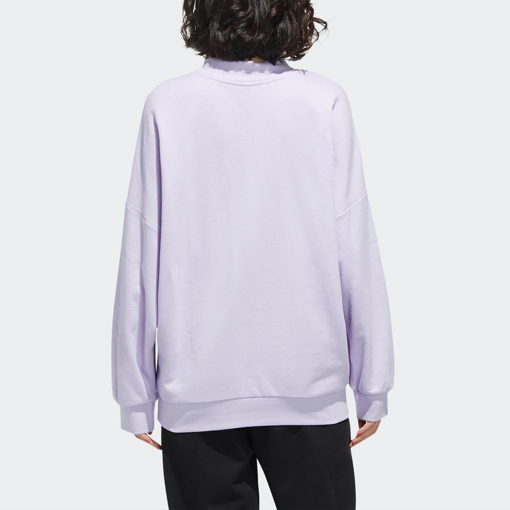 adidas Neo Letter Print Drop Shoulder Sweatshirt Women Sweatshirt Light-Purple FU1054