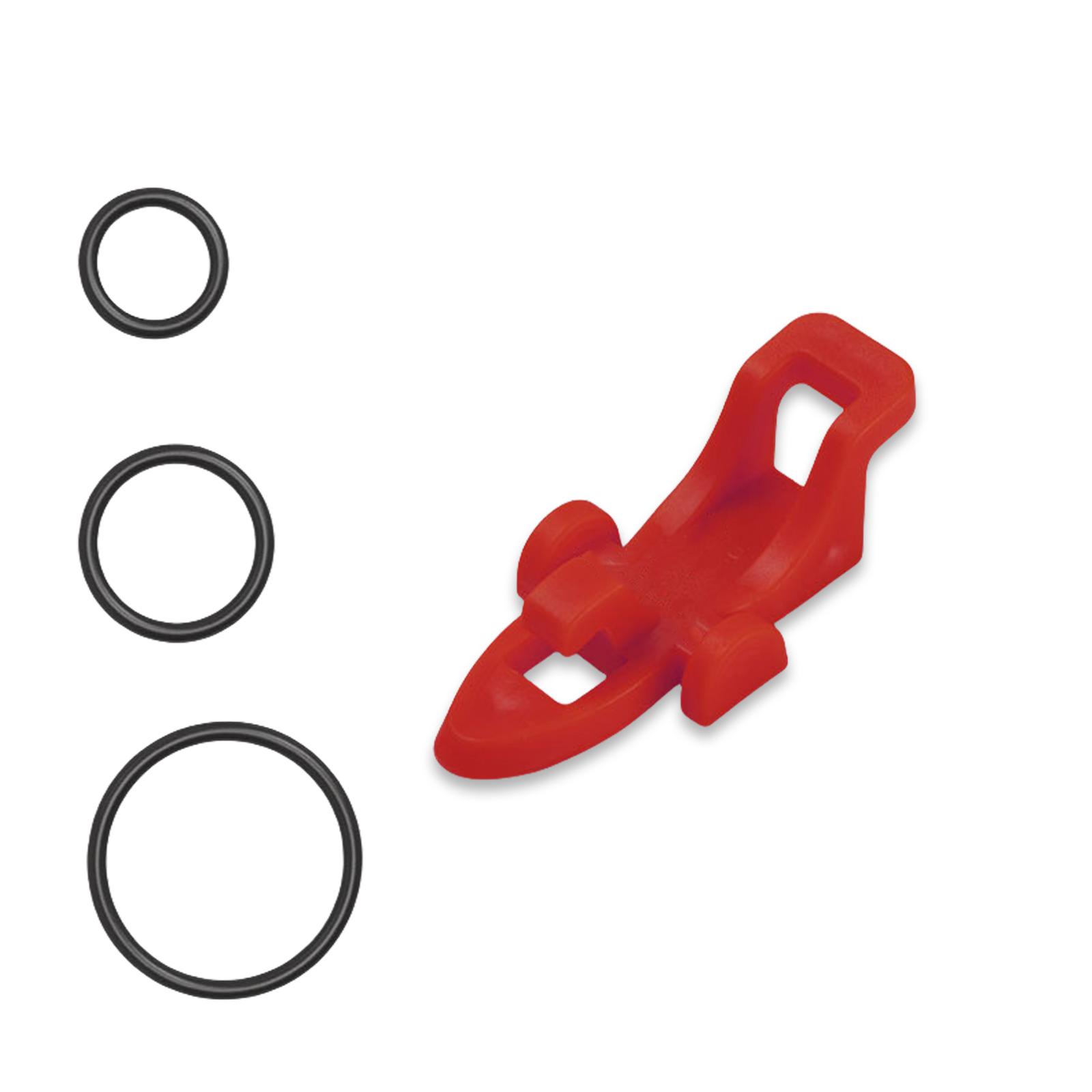 Держатель крючка для удочки с резиновыми кольцами, рыболовные приманки, крючки для джигов, держатель для безопасного хранения рыболовных снастей красный