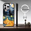 V-Van Gogh Lustige Ca Handyhülle Für iPhone17,16,15,14,13,12,11 Plus,Pro Max Magnetisch Für Magsafe Kabelloses Laden