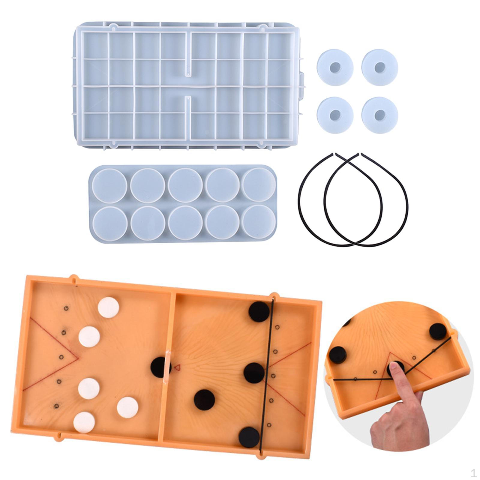 

Силикон эпоксидной смолы DIY кристаллический, отливка шахматной доски игры настольного хоккея лотков для