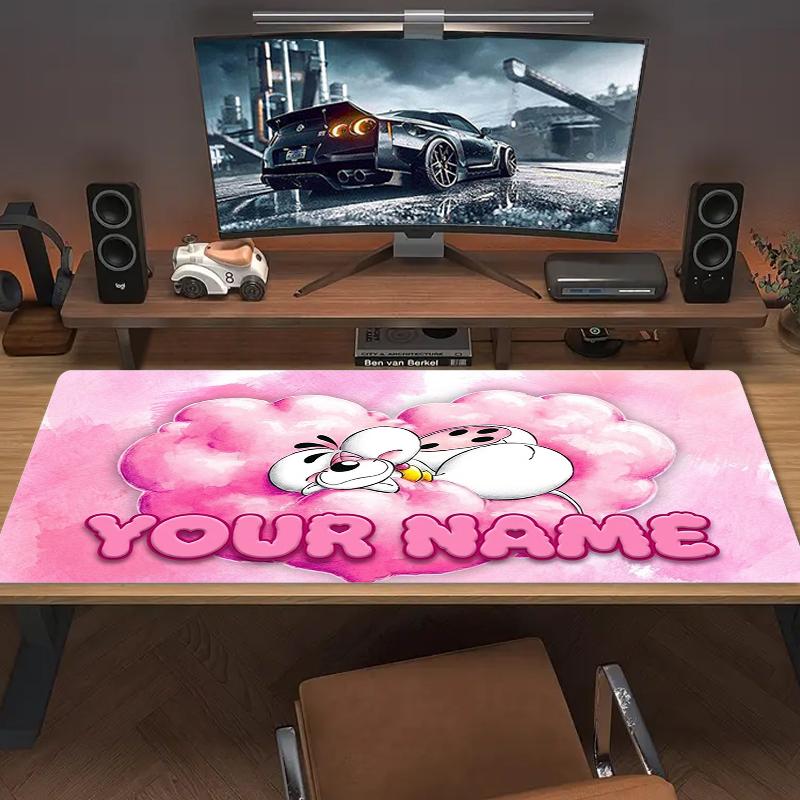 Tappetino per Mouse diddl con Nome Personalizzato Grande Cuscino per Tavolo da Gioco Antiscivolo Laptop Tablet Mousepad Grande Tappetino XXL Mini PC Playmat Con Bordo Bloccato_XIA