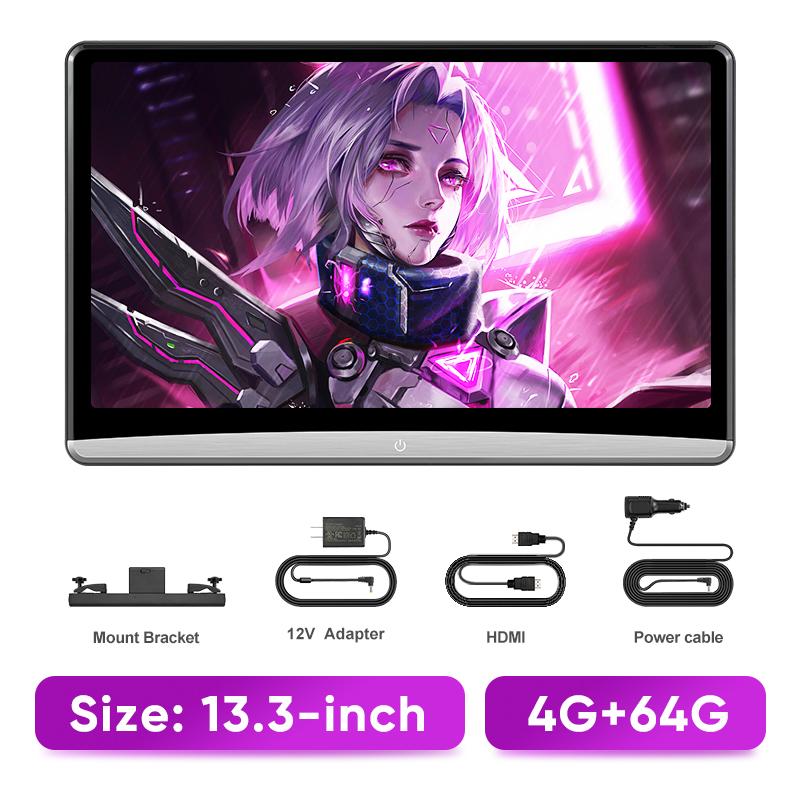 

Ainavi 4K Автомобільний підголівник Монітор HDMI OUT Автомобільний мультимедійний телевізор Android 11.0 Багатофункціональний планшет Сенсорний екран HDMI IN Airplay