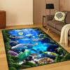 Illusion Underwater World Dinosaur Dolphin Carpet Rug for Home Bedroom Living Room Sofa Doormat Decor,Kid Game Non-slip Area Rug