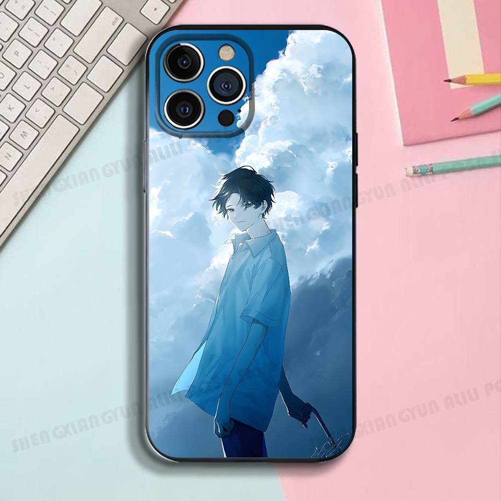 

White Shirt Boy Silicone Soft Phone Case For IPhone17,16,15,14,13,12,11 Pro Max Plus mini XS XR SE Cover iPhone15plus
