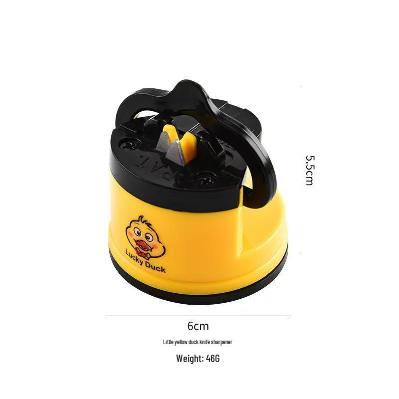 Kleine Gelbe Ente Mini Saugfuß Messerschärfer - Kreatives Küchenwerkzeug zum schnellen und einfachen Messerschärfen.