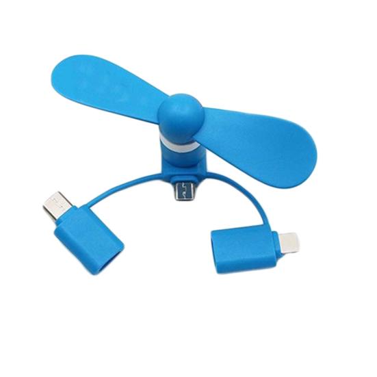 Portable 3 in 1 USB Mute Home Travel Office Mini Cooling Fan Mobile Phone Cooler