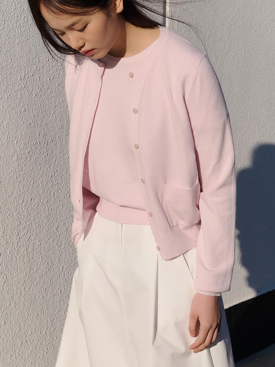 Sistina Half Sleeve Crop Knit_Askpop11040_Lp Light Pink/55