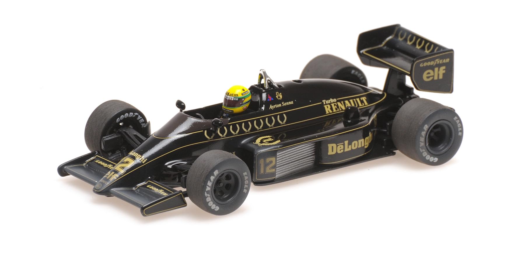 

Minichamps масштаб Lotus F1 98T Renault 1986 Айртон Сенна Потертое издание 1/43 #12 чёрный