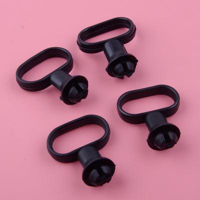 4 Pièces Universel Caoutchouc 5.5x4.1 cm Garde-boue Avant Moto Guide-câble Compteur Support Noir