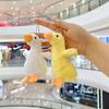 Plush Bag Plush Goose Keychain Pendant Yellow And White Colored Plush Bag Pendant