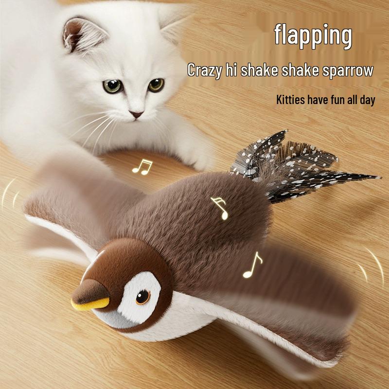 Electric Bird Sound Cat Toy - Self-Entertainment Teaser Stick