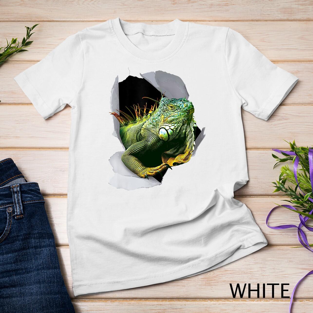 Iguana Tshirt, Funny Lizard Tshirt, Reptile Lover Unisex T-Shirt Mens Womens Tees Top 4XL