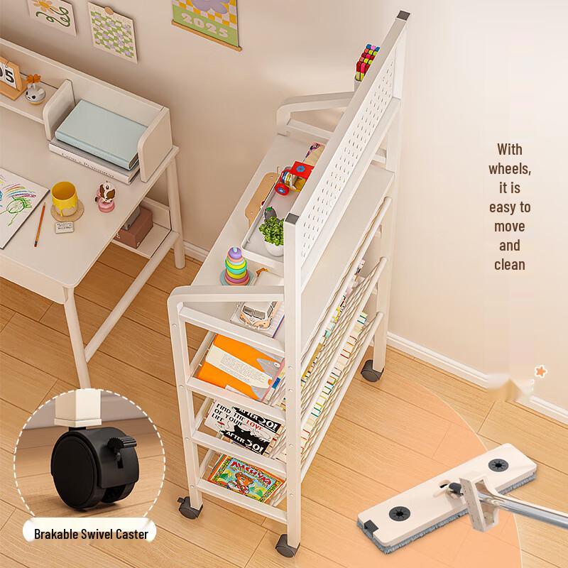 Mobile Bookshelf Storage Rack