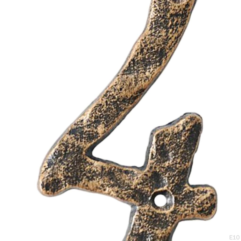 Home Number, Cast Iron Rustic DIY Crafts Mailbox Numbers Door Address Number for Various Digital