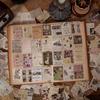 100 Stück Vintage Pflanze Schmetterling Materialpapier Doppelseitiger Druck Retro Notizblöcke Notizen Karte Scrapbooking Tagebuch Journale DIY