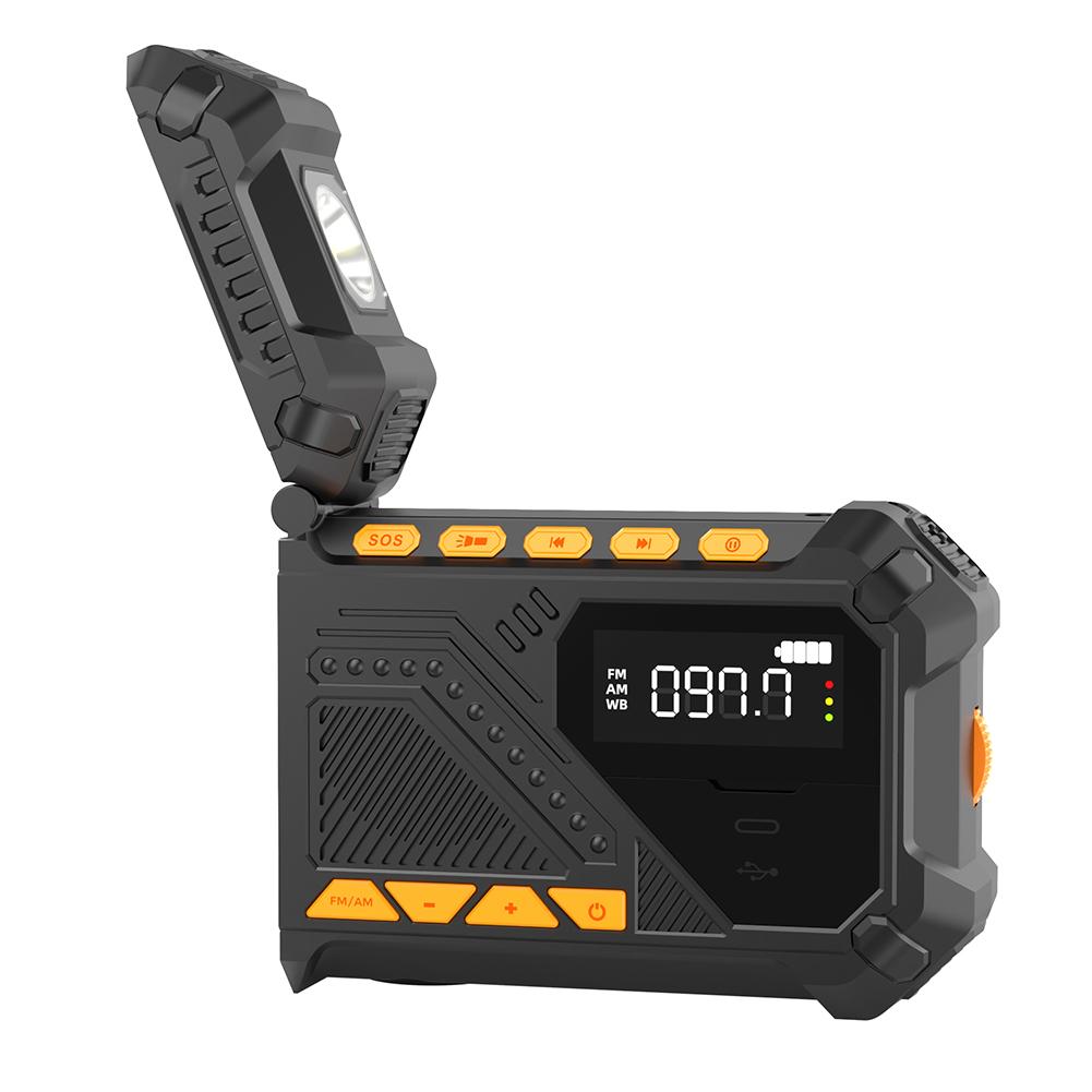 Hand Crank Emergency Radio Portable Weather Radio Multi-Function Flashlight & SOS Alarm Solar Radio for Camping Travel Outdoor
