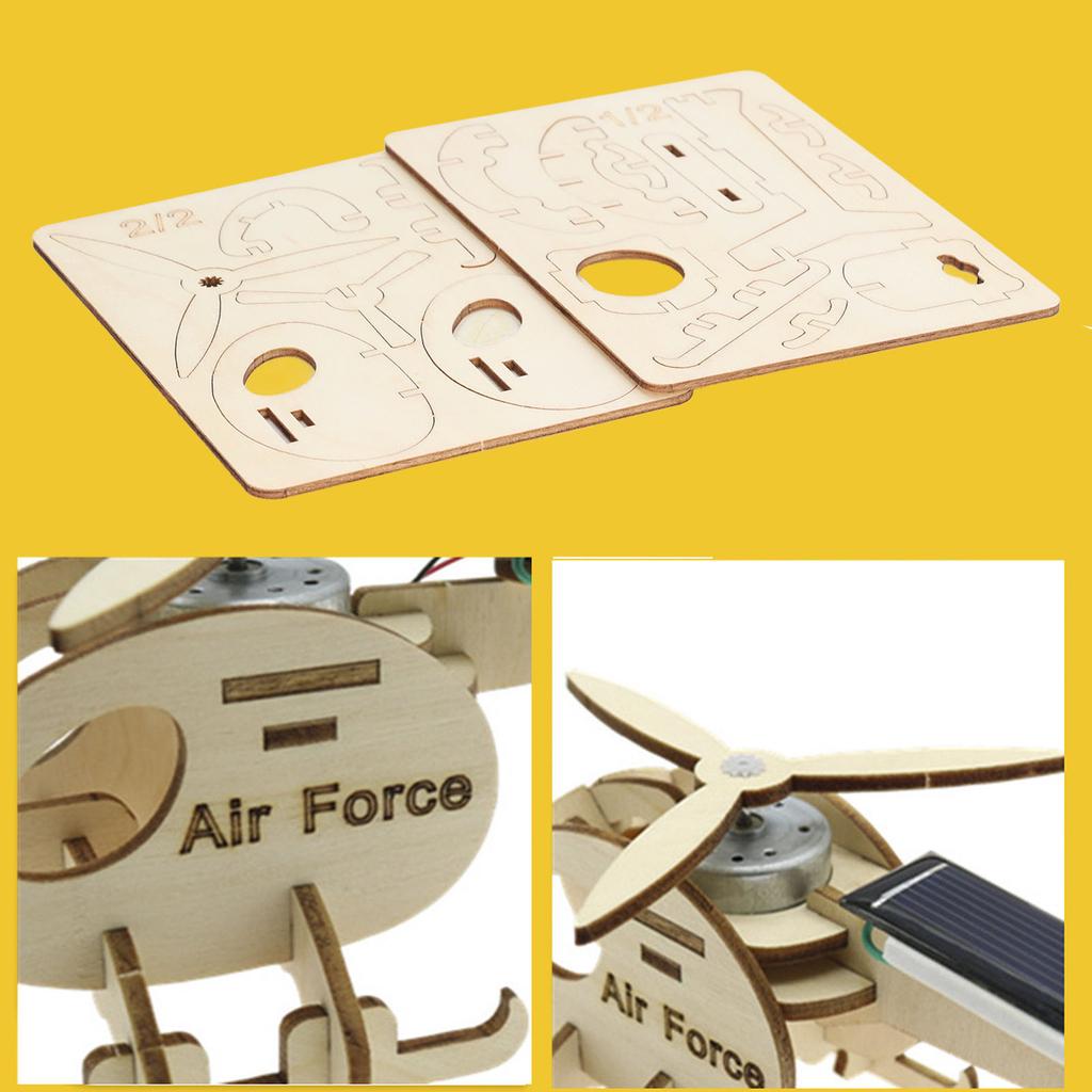 Wooden STEM Model Airplane 3D Puzzles DIY Wood Craft Assembly Project Kit Kids Gift Toys