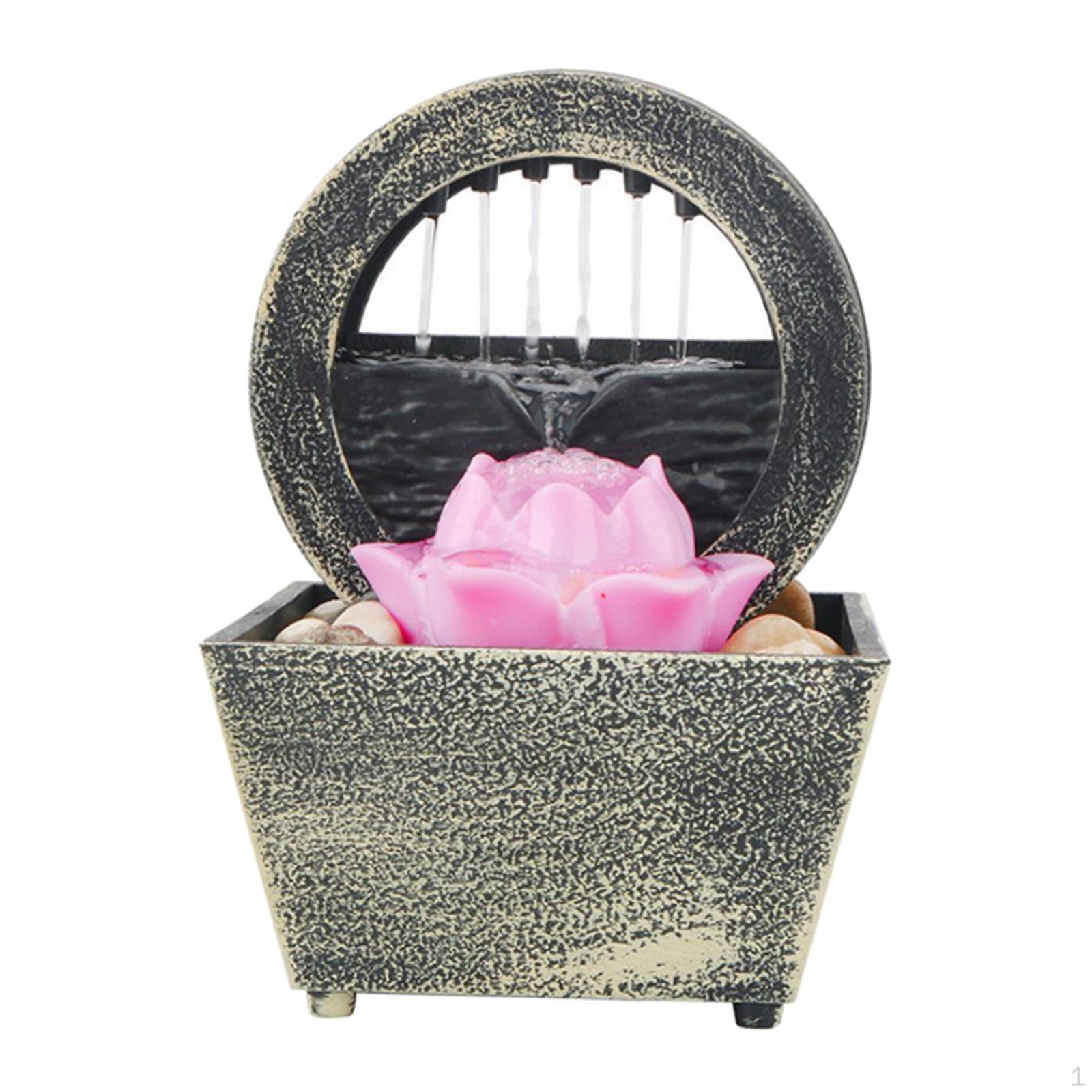 Desktop Water Fountain Ornament Indoor Decoration – Portable Tabletop Decor for Meditation