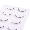 5 párů jednotlivých cvičných umělých řas přirozené tréninkové řasy prodlužování řas cvičení pro kosmetické make-up nástroje