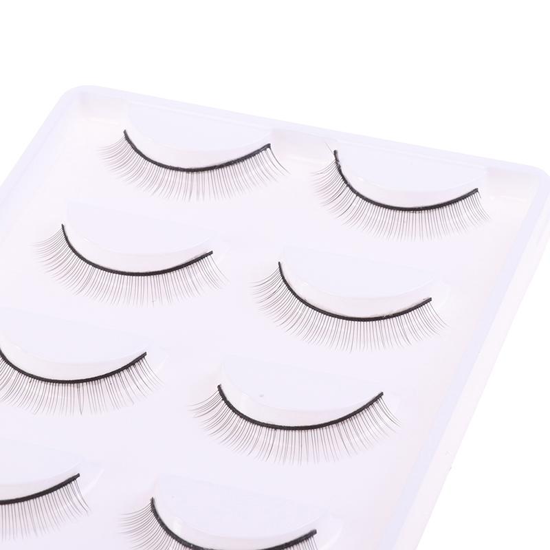 5 Pairs Individual Practice False Eyelashes Natural Training Lashes Eyelash Extension Practicing For Beauty Makeup Tools