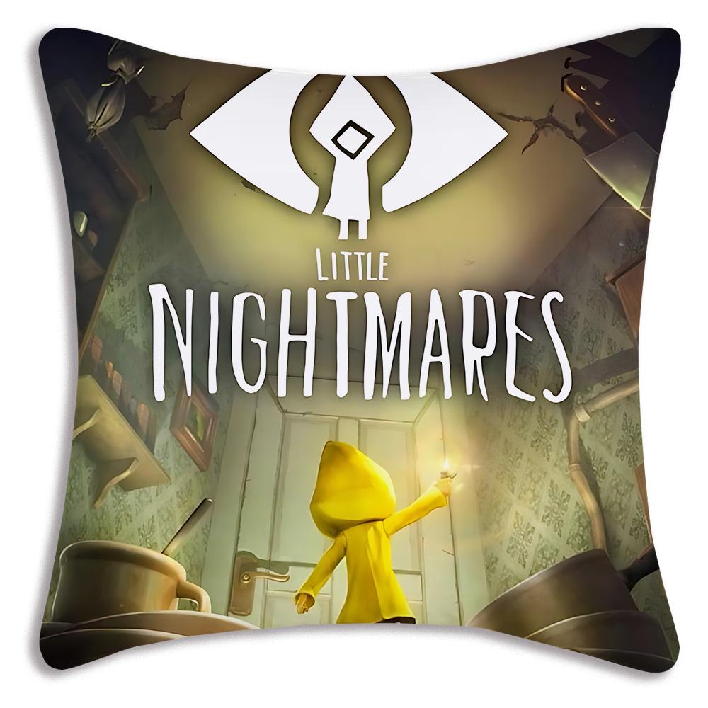 Game L-Little Nightmares Pillow Covers Cartoon Sofa Decorative Home Double-sided Printing Short Plush Cute Cushion Cover