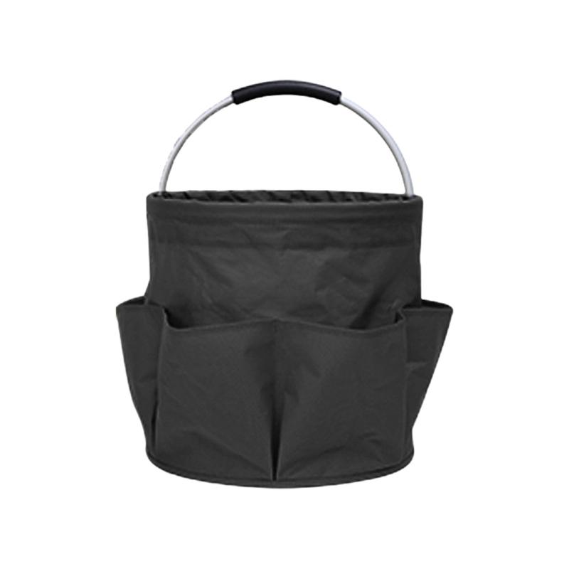 

Picnic Basket Collapsible Organizer Bag with Exterior Pocket EVA Handle Splashproof Basket Large Capacity Storage Basket чорний