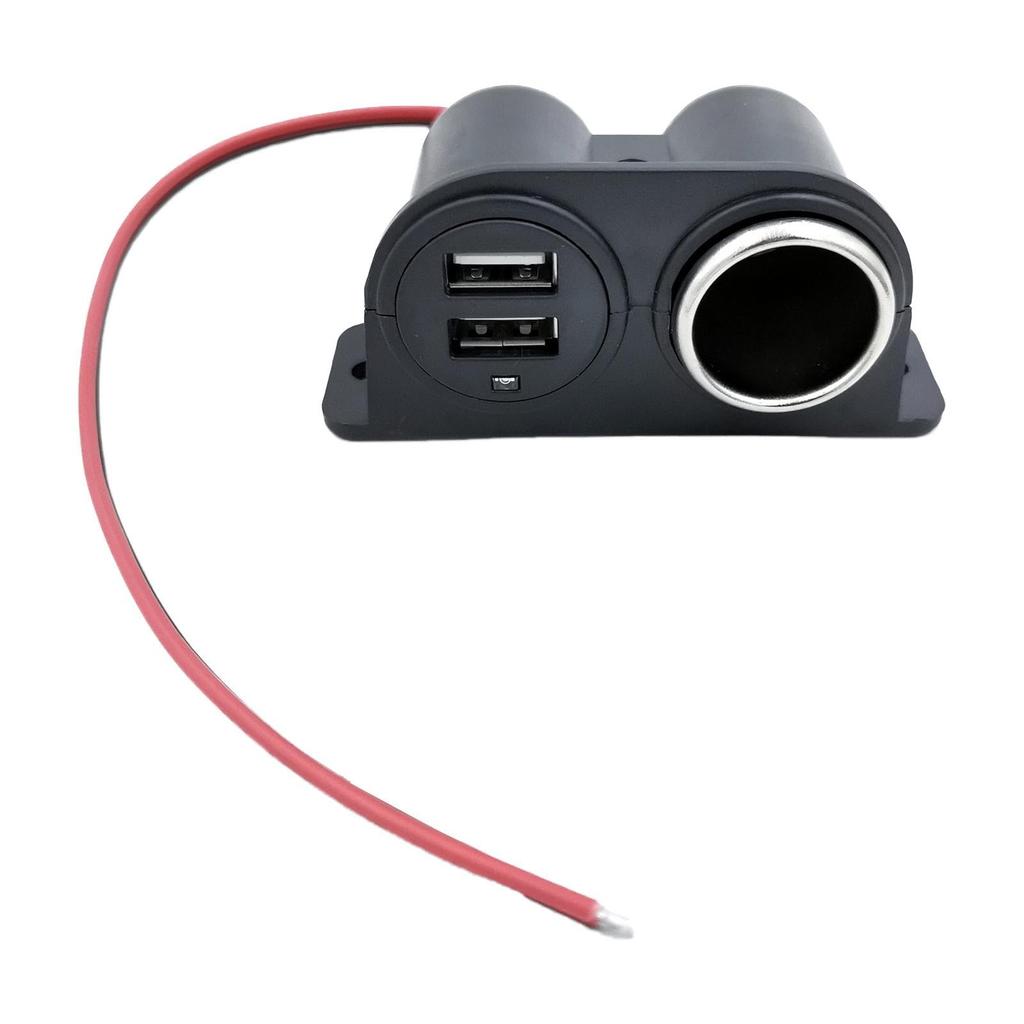 Bilsplitter, 2-uttags Biladapter - /24V Biluttagsdelare Laddare Strömadapter