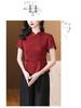 Elegant Xiangyun Silk Summer Suit: Age-Defying Mother’s Top and Wide-Leg Pants in New Chinese Style