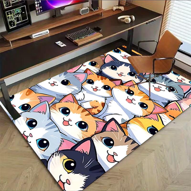 1PC cat wallpaper Extra Large Non Slip Floor carpet, Office, family, Studio   Large Area Rug Indoor Rugs, Bold Statement Piece