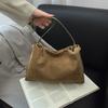 Suede cloud bag women's new autumn and winter high-end texture niche retro pleated shoulder messenger bag