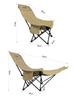 Portable Folding Chair Folding Recliner Curved Headrest Comfort Experience Easy Storage Lunch Foldable Recliner With Leg Rests