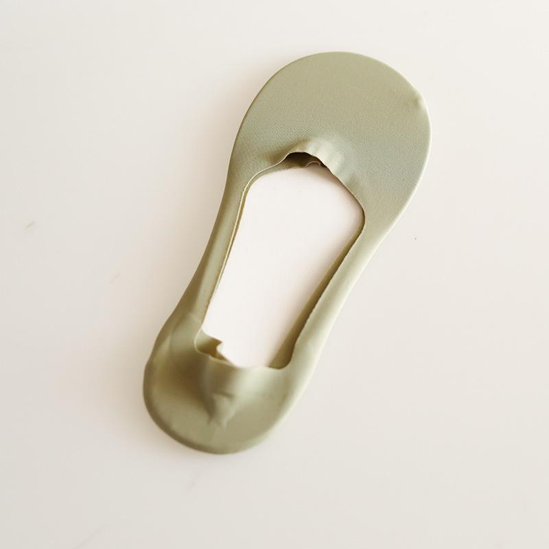 Socks Invisible Socks Summer Thin Ice Silk Socks Shallow Mouth Low Top Silicone Non-Slip Boat Socks Skin-Friendly And Soft