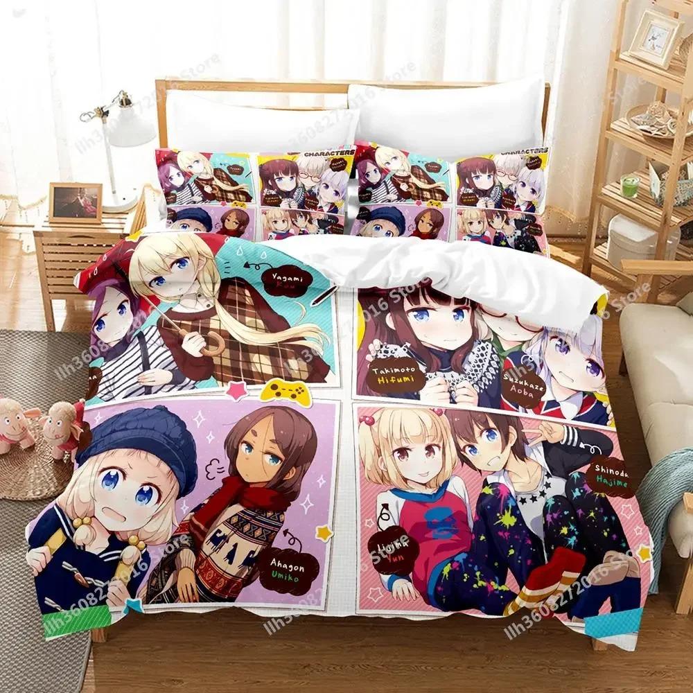 3D Tisk Anime Kawaii Dívky Nová Hra Ložní Souprava Jednolůžko Twin Full Queen King Size Ložní Souprava Dospělý Dítě Ložnice Přikrývka Sady