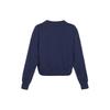 Jordan Embroidered Crew Neck Long Sleeve Sweatshirt Women Tops Navy-Blue DQ0864-410