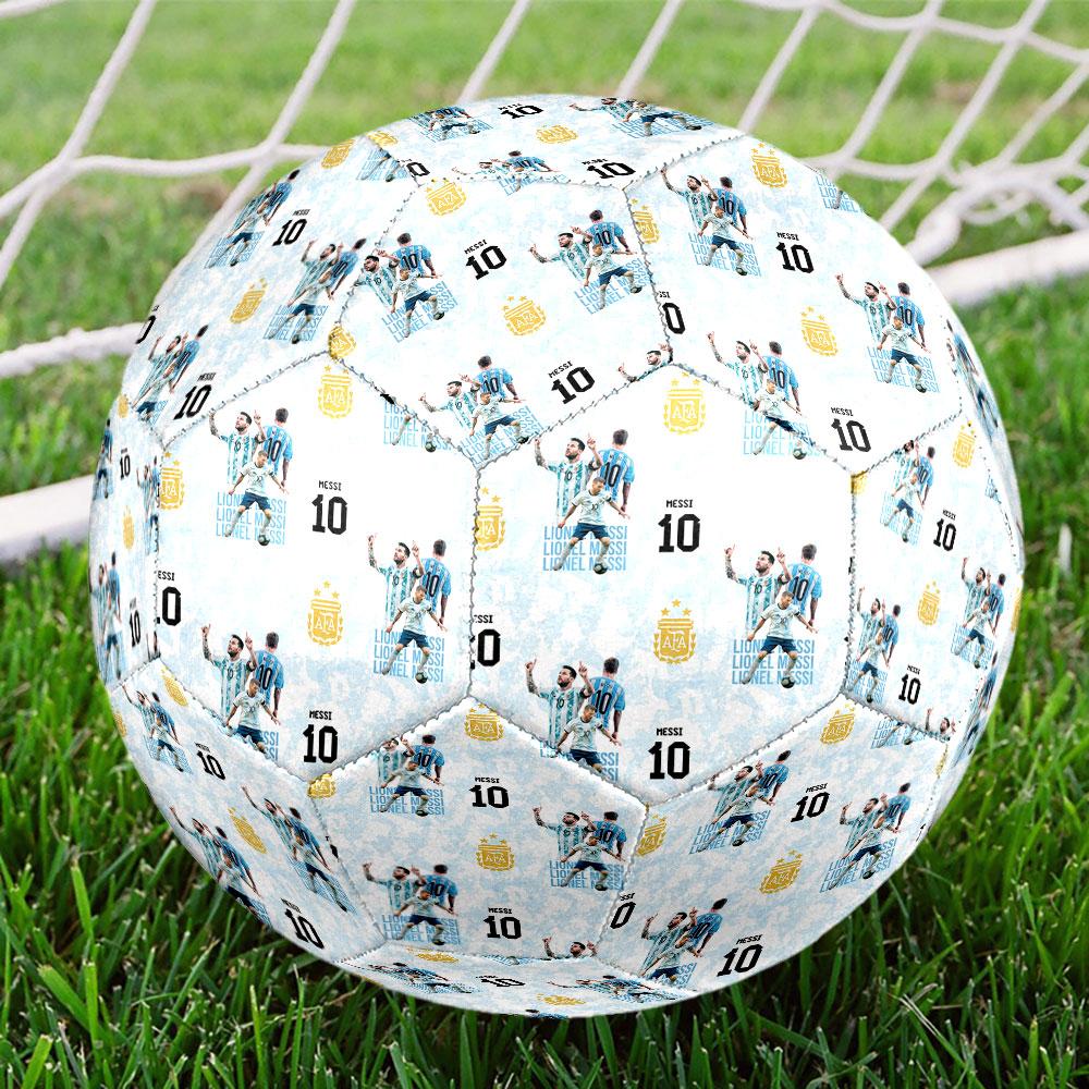 1pc Messi Soccer Ball Size 5 Indoor Soccer Ball Fashion Colorful Backyard Game - Great For Sports Fans Gift HE49